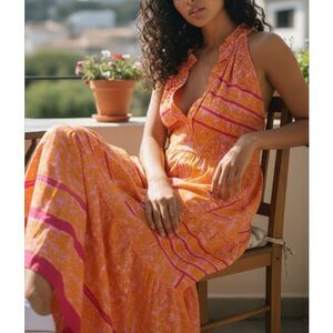 Lola Australia SAPPHIRE MAXI Dress in Orange pink S